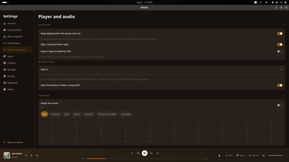 Desktop player