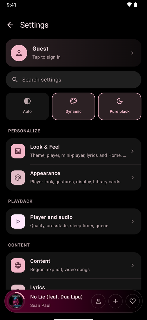 Settings