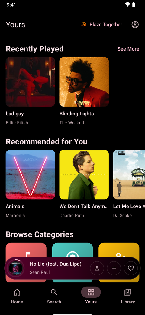 Yours tab